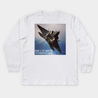 F-22 Raptor Doors Open Kids Long Sleeve T-Shirt